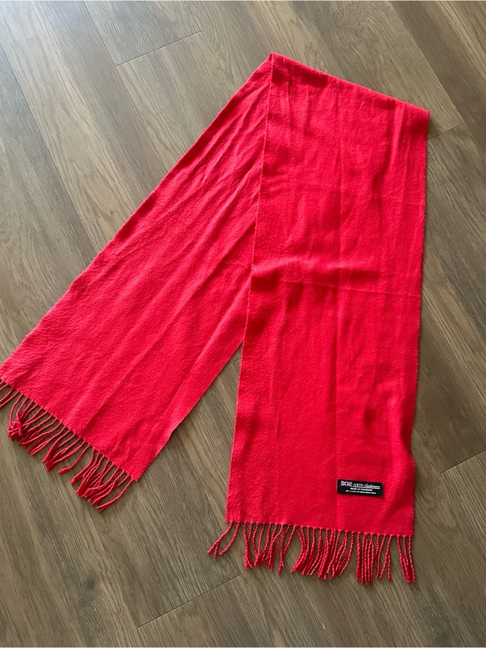 NWOT 100% Cashmere Red Scarf from Scotland